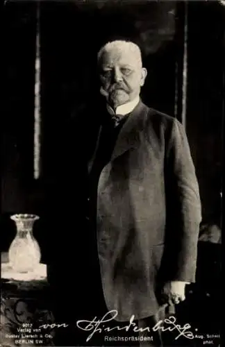 Ak Generalfeldmarschall Paul von Hindenburg, Portrait