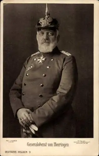 Ak Generaloberst von Heeringen mit Pickelhaube, Uniform