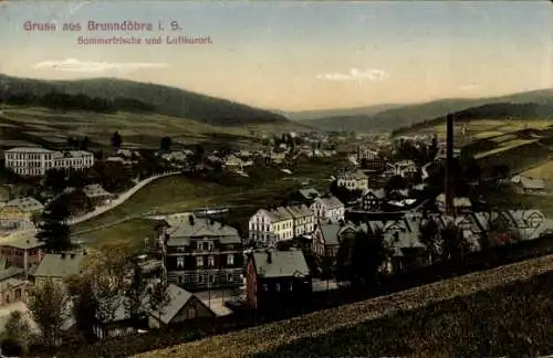 Ak Brunndöbra Klingenthal im Vogtland Sachsen, Gesamtansicht