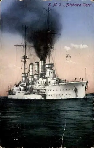 Ak Deutsches Kriegsschiff, SMS Friedrich Carl, Panzerkreuzer