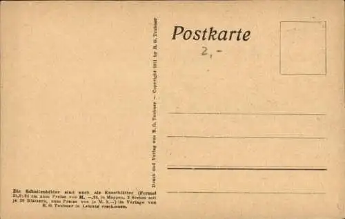 Scherenschnitt Ak Diefenbach, Göttliche Jugend 2, Blatt 33, Geiger