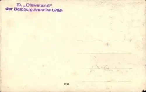 Foto Ak Dampfer Cleveland, HAPAG