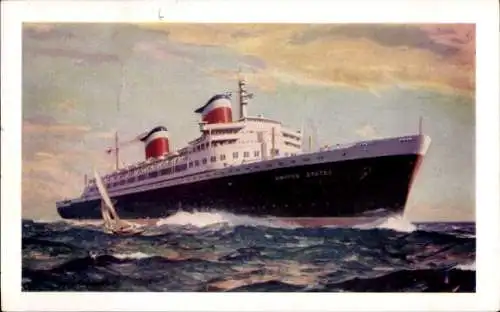 Künstler Ak Dampfschiff SS United States, USL