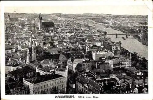 Ak Magdeburg an der Elbe, Blick vom Dom