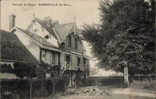 Ak Cloyes sur le Loir Eure et Loir, Chateau Baronville