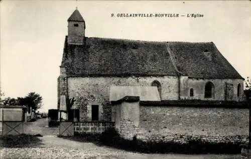 Ak Gellainville-Bonville Eure et Loir, Kirche