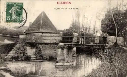 Ak Illiers Eure et Loir, Pont de la Planche