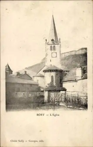 Ak Bort Les Orgues Corrèze Frankreich, Kirche