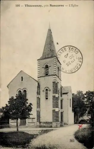 Ak Thauvenay Sancerre Cher, Kirche