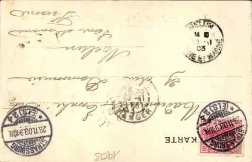 Passepartout Ak Strasbourg Straßburg Elsass Bas Rhin,  Münsteruhr