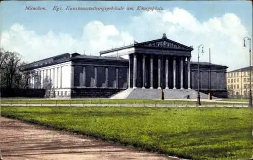 Ak München, Königliches Kunstaustellungsgebäude Königsplatz