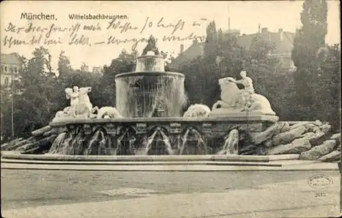 Ak München, Wittelsbachbrunnen