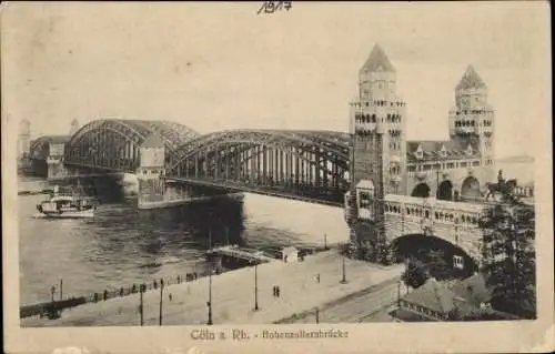 Ak Köln am Rhein, Hohenzollernbrücke