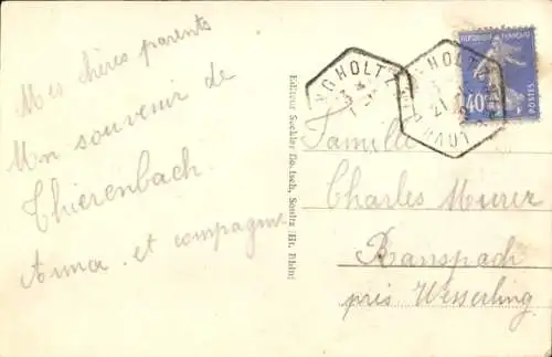 Ak Thierenbach Jungholtz Jungholz Alsace Haut Rhin, Gründung der Cure Ste Anne