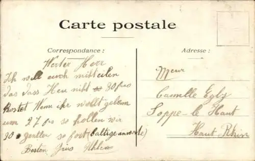 Ak Husseren Hüsseren Wesserling Elsass Haut Rhin, Café Uhlen