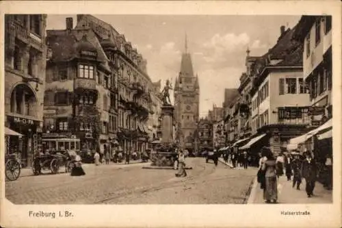 Ak Freiburg im Breisgau, Kaiserstraße