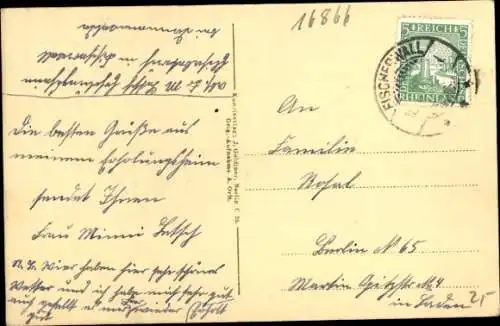 Ak Fischerwall Gransee in der Mark, Allee, Gesamtansicht