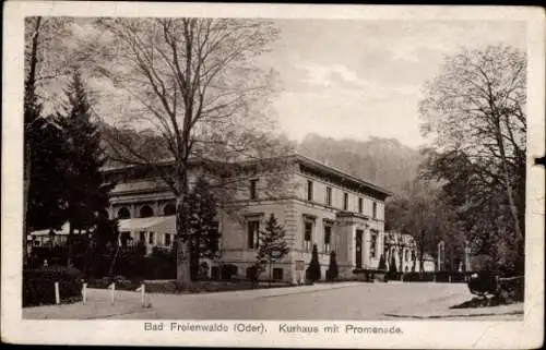 Ak Bad Freienwalde an der Oder, Kurhaus mit Promenade