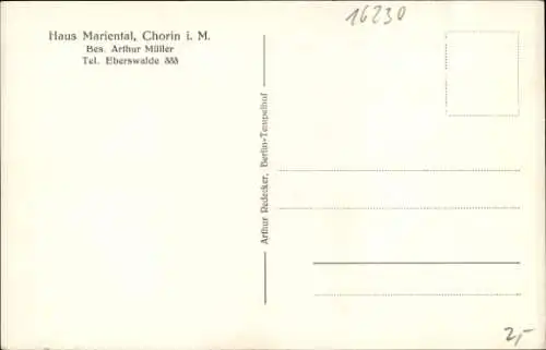 Ak Chorin in der Mark, Haus Mariental