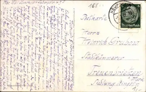 Ak Neuruppin in Brandenburg, Theodor-Fontane-Denkmal