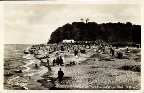 Ak Thiessow auf Rügen, Hövt mit Strand