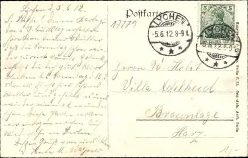 Ak Lychen in der Uckermark, Himmelpfort, Auf der Woblitz, Ruderboot