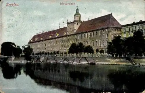 Ak Wrocław Breslau Schlesien, Universität