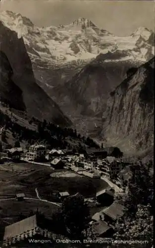 Ak Wengen Kanton Bern, Panorama, Berge, Großhorn, Breithorn