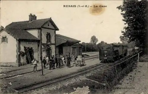 Ak Rebais Seine et Marne, Bahnhof