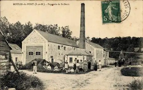 CPA Moulin du Pont Seine et Marne, Papeterie de Saint Denis