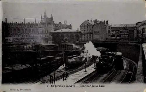 CPA Saint Germain et Laye Yvelines, Interieur de la Gare