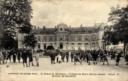 Ak Bry sur Marne Val de Marne, Schloss, Jugend Institution