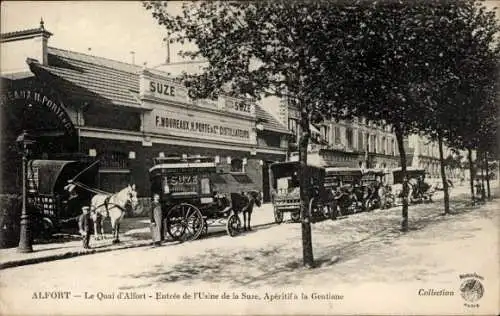 CPA Alfort Val de Marne, Quai Alfort, Usine de la Suze