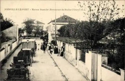 Ak Joinville le Pont Val de Marne, Restaurant du Rocher Fleury