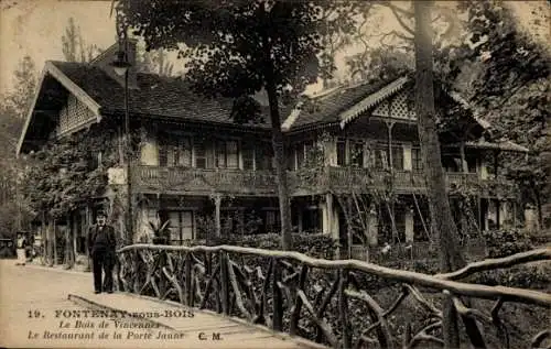 Ak Fontenay sous Bois Val de Marne, Le Bois de Vincennes, Le Restaurant de la Porte Jaune