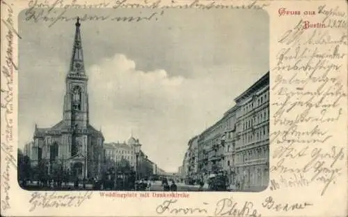 Ak Berlin Wedding, Weddingplatz, Dankeskirche