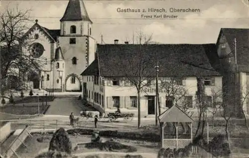 Ak Oberachern Achern in Baden Schwarzwald, Gasthaus zum Hirsch