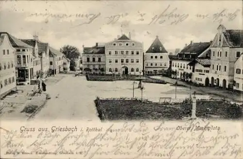 Ak Bad Griesbach im Rottal Niederbayern, Oberer Marktplatz