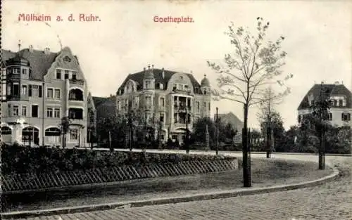 Ak Mülheim an der Ruhr, Goetheplatz