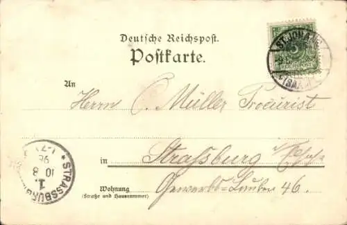 Litho St. Johann Saarbrücken im Saarland, Ehrental, Erstürmung vom Spichernberg, 1870