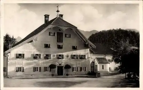 Ak Weißbach Bad Reichenhall in Oberbayern, Gasthof und Ökonomie Obermühle