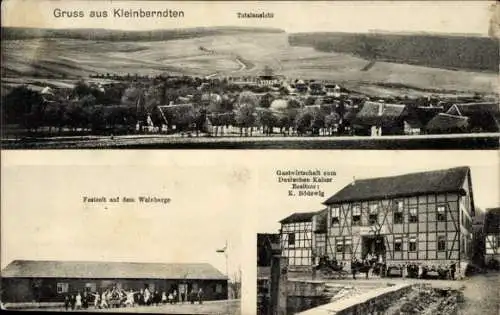 Ak Kleinberndten Sondershausen Thüringen, Gastwirtschaft zum Deutschen Kaiser, Festzelt Weinberg