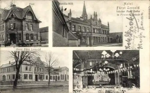 Ak Frose in Anhalt, Hotel Fürst Leopold, Post, Bendix-Stift