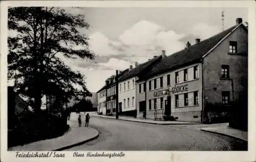 Ak Friedrichsthal an der Saar, Obere Hindenburgstraße, Gasthaus zur Glocke