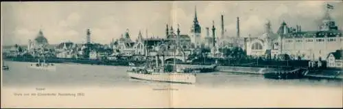 Klapp Ak Düsseldorf am Rhein, Industrie und Gewerbeausstellung 1902, Dampfer