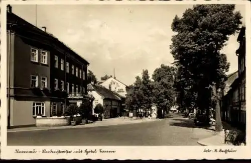 Ak Ilmenau Thüringen, Lindenstraße, Hotel Tanne, Cafe Funcke