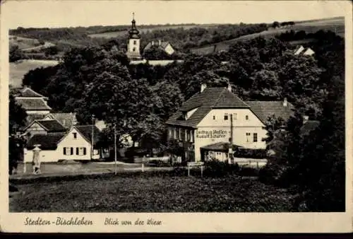 Ak Bischleben Stedten Erfurt in Thüringen, Gasthaus, Teilansicht