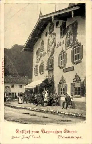 Ak Oberammergau in Oberbayern, Gasthof zum Bayrischen Löwen