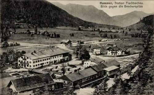 Ak Hammer Fischbachau in Oberbayern, Panorama, Brecherspitze