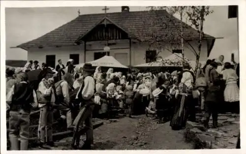 Foto Ak Vysoké Tatry Hohe Tatra Slowakei, Dorffest